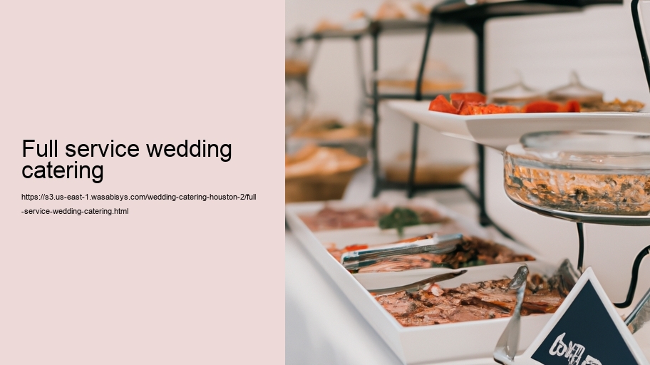 full service wedding catering